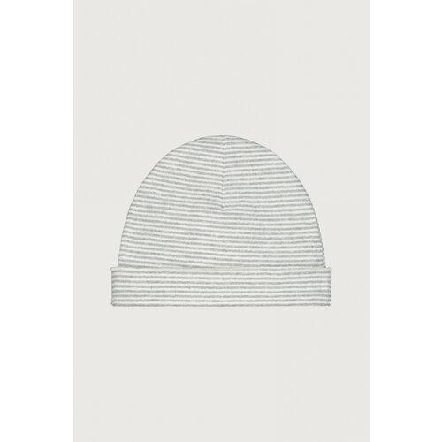 GRAY LABEL newborn beanie grey melange - cream