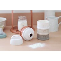 BEABA melkpoederverdeeldoos - 4 compartimenten cotton white/terracotta