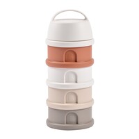 BEABA melkpoederverdeeldoos - 4 compartimenten cotton white/terracotta