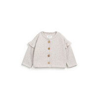 PLAY UP jersey cardigan plush - ecru