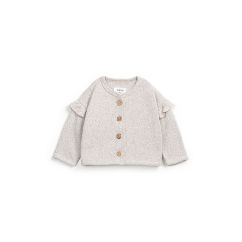 PLAY UP jersey cardigan plush - ecru
