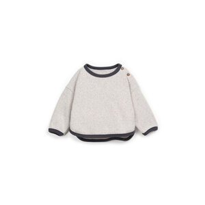 jersey sweater plush - ecru/shadow