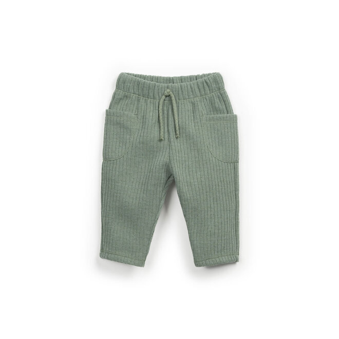 soft rib trousers - green