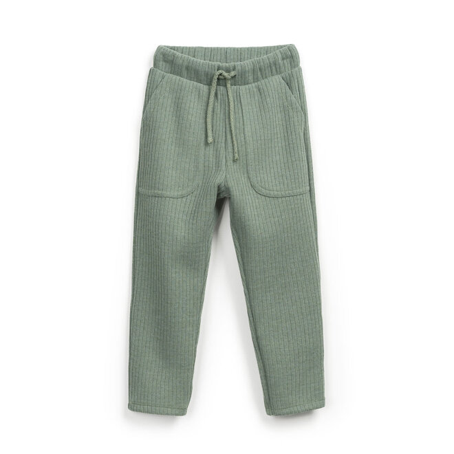 kids ribbed trousers - green