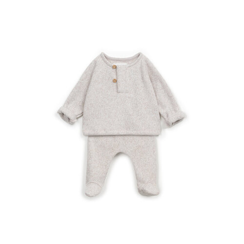 PLAY UP plush jersey sweater + trousers set