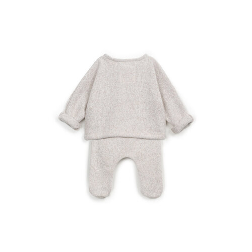 PLAY UP plush jersey sweater + trousers set
