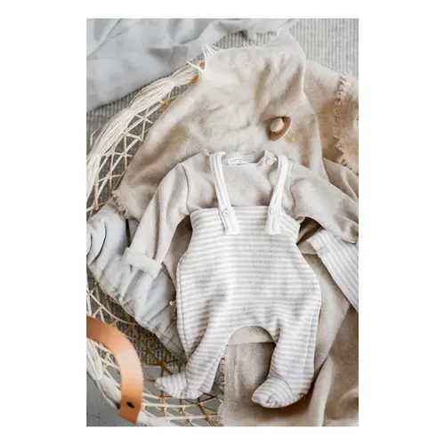 edmond overall - beige stripe 1+ IN THE FAMILY edmond overall - beige stripe