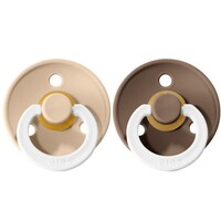 BIBS 2 pack latex - 6-18m - vanilla/dark oak glow in the dark