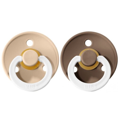 BIBS 2 pack latex - 6-18m - vanilla/dark oak glow in the dark