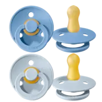 BIBS 2 pack latex - 0-6m - sky blue/baby blue