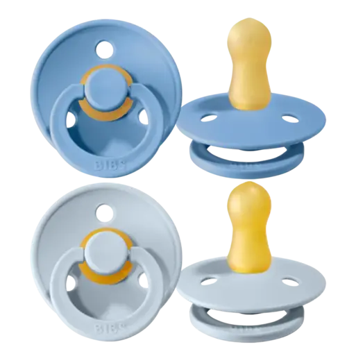 BIBS 2 pack latex - 0-6m - sky blue/baby blue