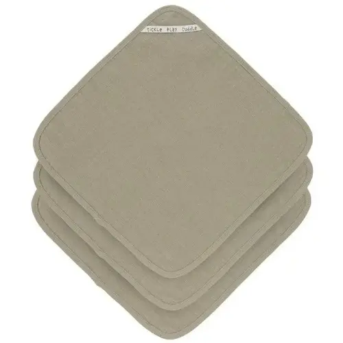 LAESSIG set van 3 kleine tetradoekjes - olive
