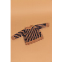 PEQUENO TOCON knitted striped sweater - camel/marino
