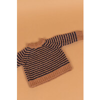 PEQUENO TOCON knitted striped sweater - camel/marino