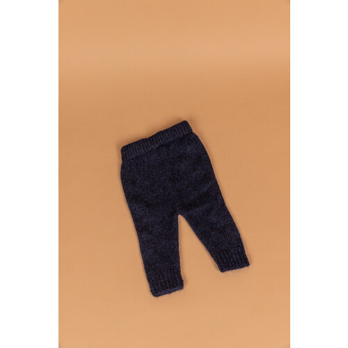 PEQUENO TOCON knitted baby pants wool - marino
