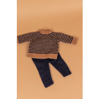 PEQUENO TOCON knitted baby pants wool - marino
