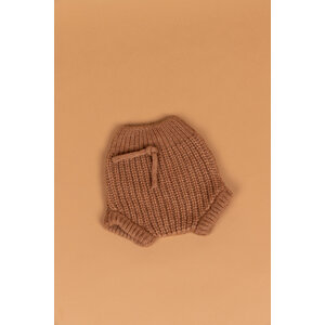 knitted baby bloomer - camel