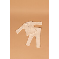 PEQUENO TOCON baby soft jersey shirt - ribbed - natural