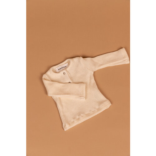PEQUENO TOCON baby soft jersey shirt - ribbed - natural