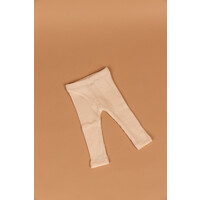 PEQUENO TOCON baby soft jersey pants - ribbed - natural