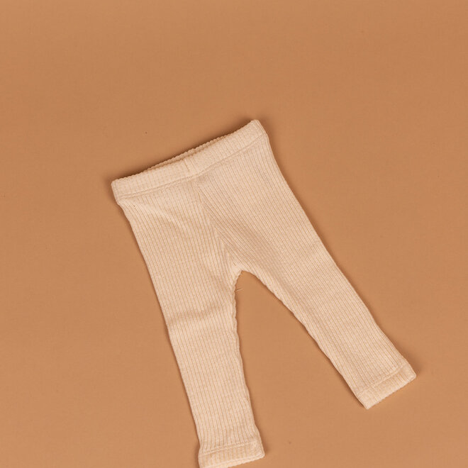 baby soft jersey pants - ribbed - natural