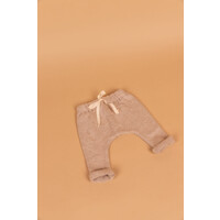 PEQUENO TOCON fleece baggy pants - beige