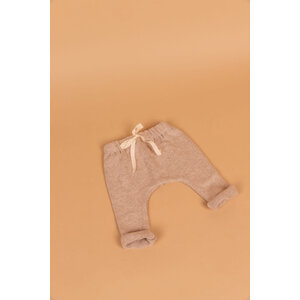 fleece baggy pants - beige