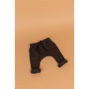 fleece baggy pants - carbon