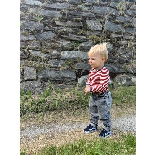 ENGEL NATUR body wool red stripes