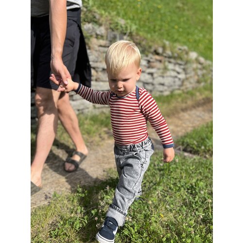 ENGEL NATUR body wool red stripes