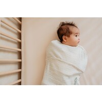 PUCKABABY inbakerslaapzak piep - groene streepjes - TOG 0,5