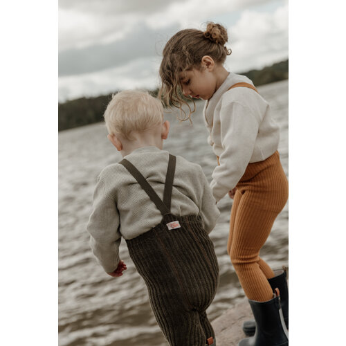 SILLY SILAS footless granny tights - seaweed brown