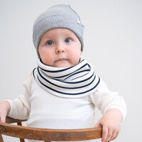 MINIMALISMA beanie - zijde/katoen - grey melange