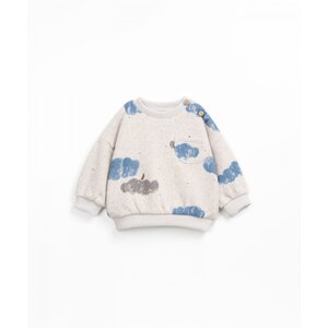 printed jersey sweater - clouds