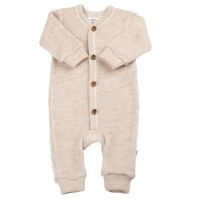 JOHA ribbed jumpsuit - 100% merinowol - crème