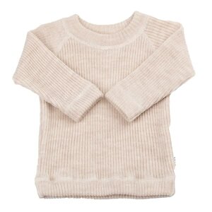 ribbed top - 100% merinowol - crème