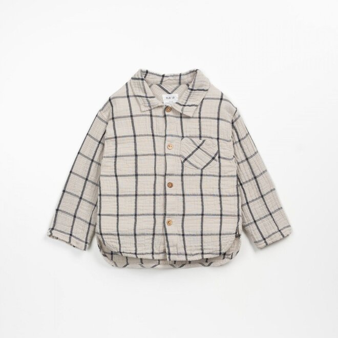 kids checked woven shirt