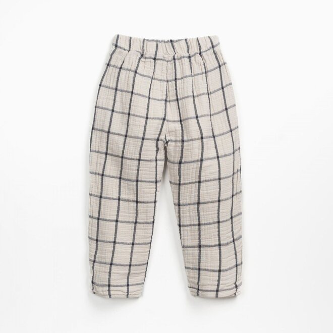 kids checked woven trousers