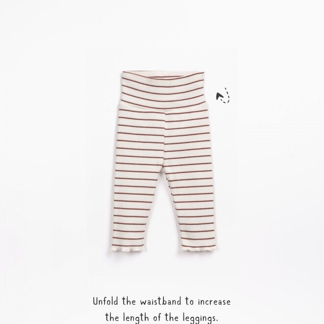 striped rib legging - firewood