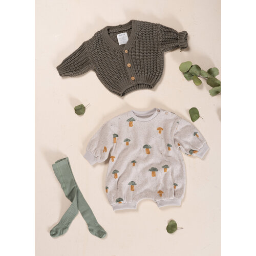 PLAY UP printed jersey jumpsuit mushrooms