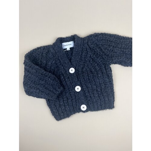 PEQUENO TOCON knitted merino cardigan - carbon