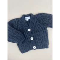 PEQUENO TOCON knitted merino cardigan - carbon