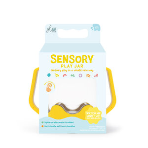 sensory play jar - yellow