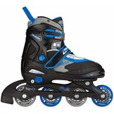 NIJDAM VERSTELBARE INLINE SKATES, ZWART/BLAUW