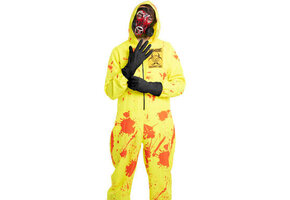 GASMASKER HORROR MET BLOED