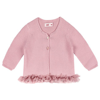 CONDOR Cardigan met tulle Rose Palo