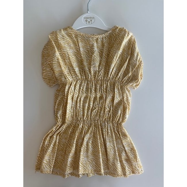 Op de loer liggen Slang hoffelijkheid Mooie warmgele jurk met gouden lurex details - Babyphine