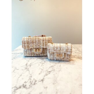 Prinsessefin HANDTASJE | Helena PLAID PEACH MEDIUM