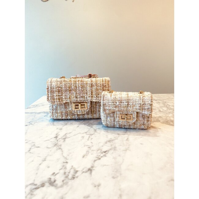 Prinsessefin HANDTASJE | Helena PLAID PEACH MEDIUM