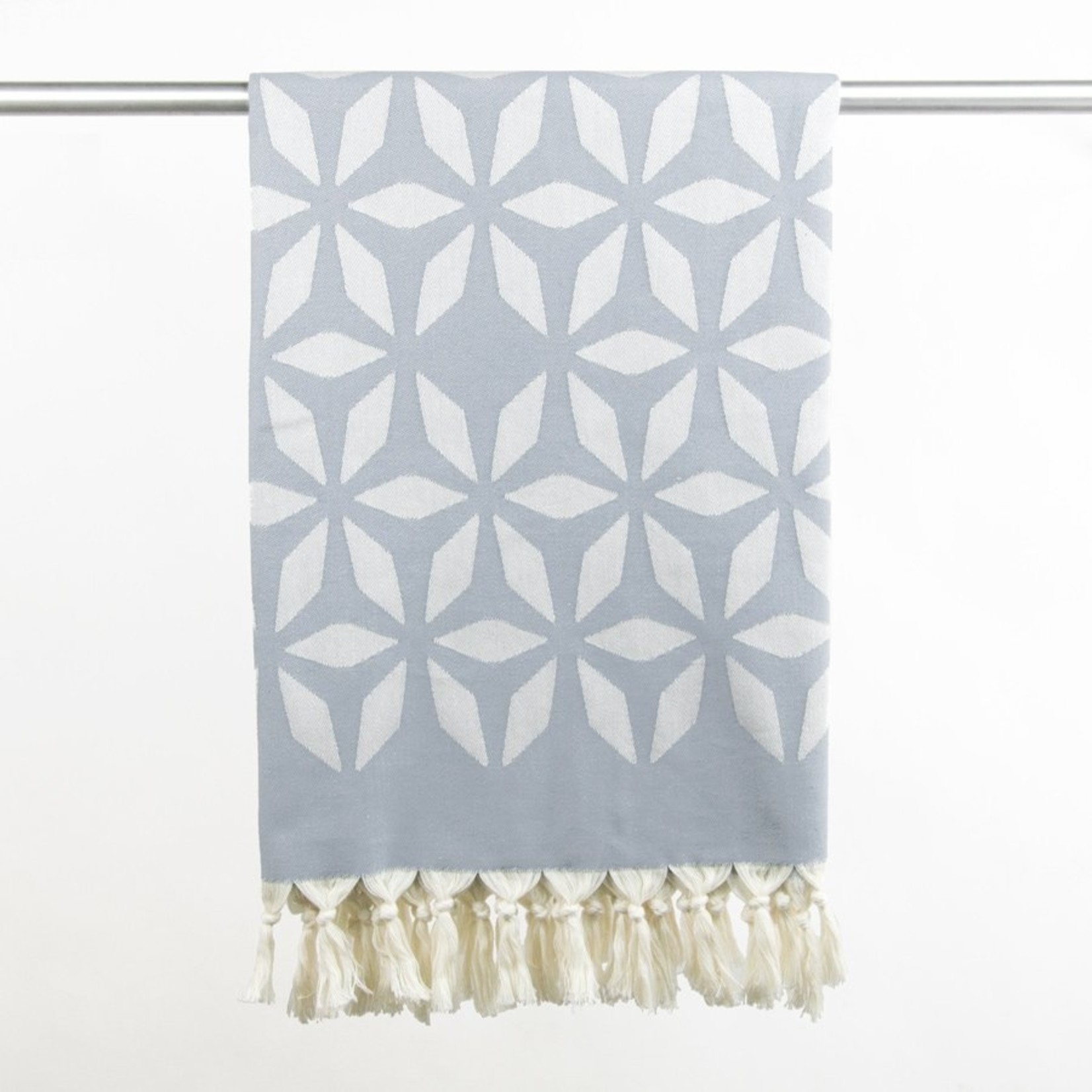 The Soul Store Selection Hamamdoek van biologisch katoen - Blue-Grey Geometric